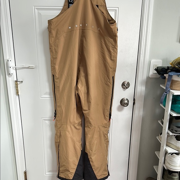Montec Tan Snow Bib Overalls Fawk Snowboard Pants - Picture 7 of 8